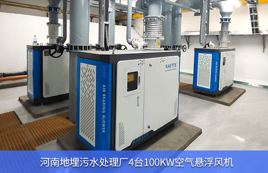 河南地埋污水處理廠4臺100kw空氣懸浮風(fēng)機